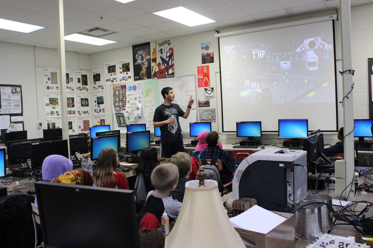 FRC3883's tweet photo. We just finished having the first ever shop tour with our Crestview Creators and Crestview Lego! We gave a presentation about what high school robotics is all and a tour of our sub-teams! #omgrobots #morethanrobot #makeitloud https://t.co/YxXhEFI5i8
