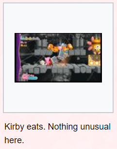 Kirby eats. Nothing unusual here.