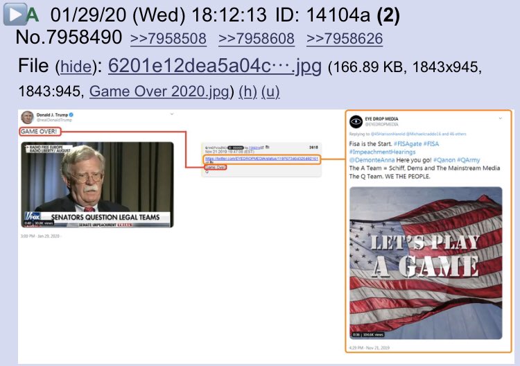 2runtherace's tweet photo. @realDonaldTrump GAME OVER!!
https://t.co/gZhtdxD9bx📁
Game Over.
Q
#QResearchNotable #GameOver #FISADeclass
#Impeachment https://t.co/RcNSDwxVbn