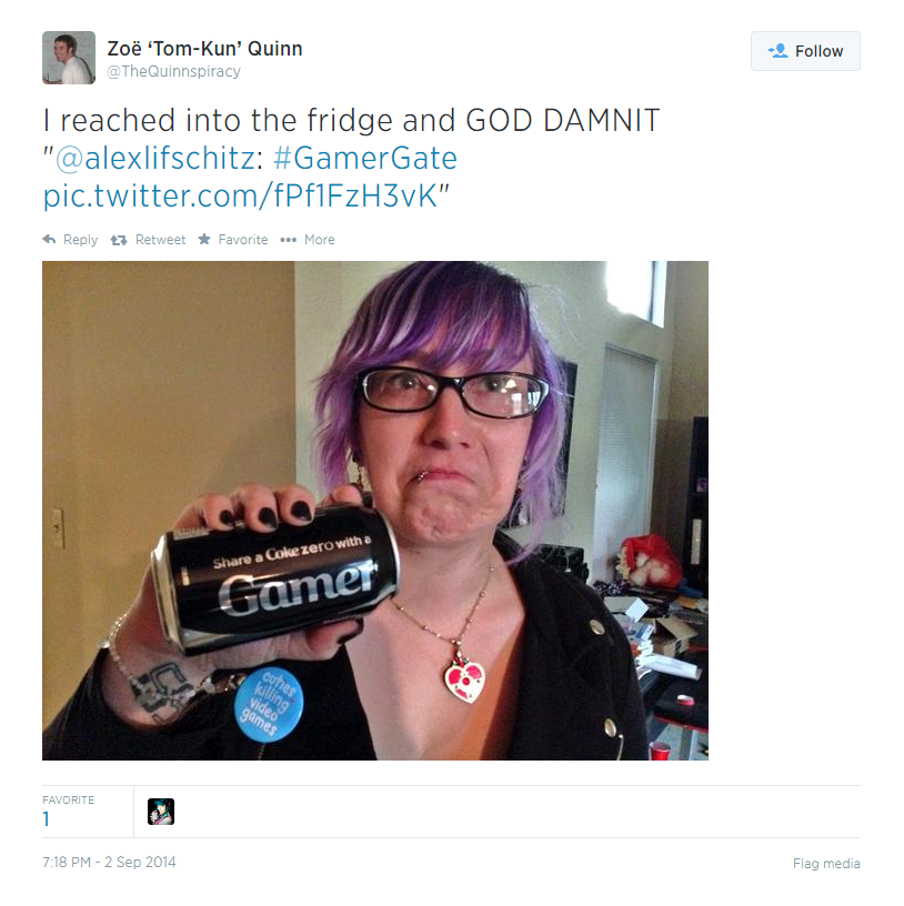 #GamerGate Trivia - Part 1: Of the three Literally Whos, Brianna Wu was the first to use hashtag (August 30, 2014). Zoe Quinn mentioned it a day later but didn't use the actual hashtag until September 2, 2014. Anita Sarkeesian was late to the party at September 26, 2014.