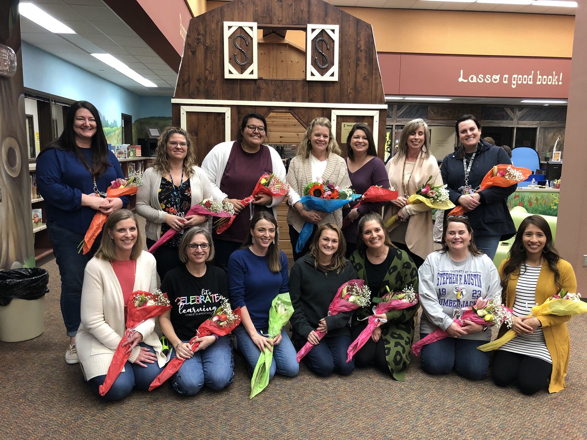 StanleyStampede's tweet photo. Congratulations to our Teacher of the year Mrs. Melanie Borowski @mjbkaty . We are so proud of you. Also we want to congratulate all the teachers nominated this year. SSE is so blessed to have you all. You all are “AMAZING” #ilovesse #teacheroftheyear #rootedintoexcellence https://t.co/KGrezcNI8u