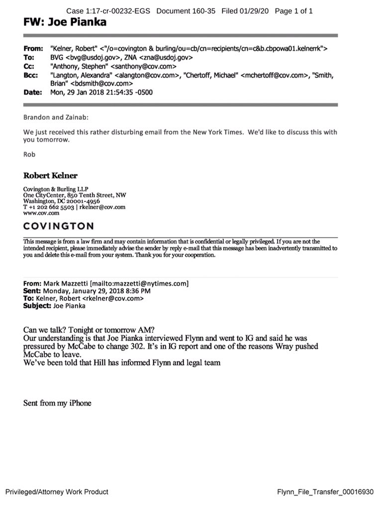McCabe told Pientka to alter his 302
