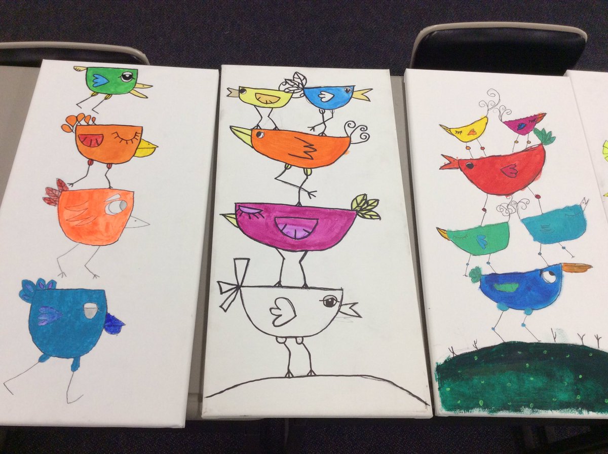 kleeald's tweet photo. #hathawayrocks#GATEPaintsBirds#TalentAlert
Our first GATE painting project- a loosely directed draw- we are artists! 👨🏼‍🎨👩🏼‍🎨
More paintings... https://t.co/hRrocUgc1C
