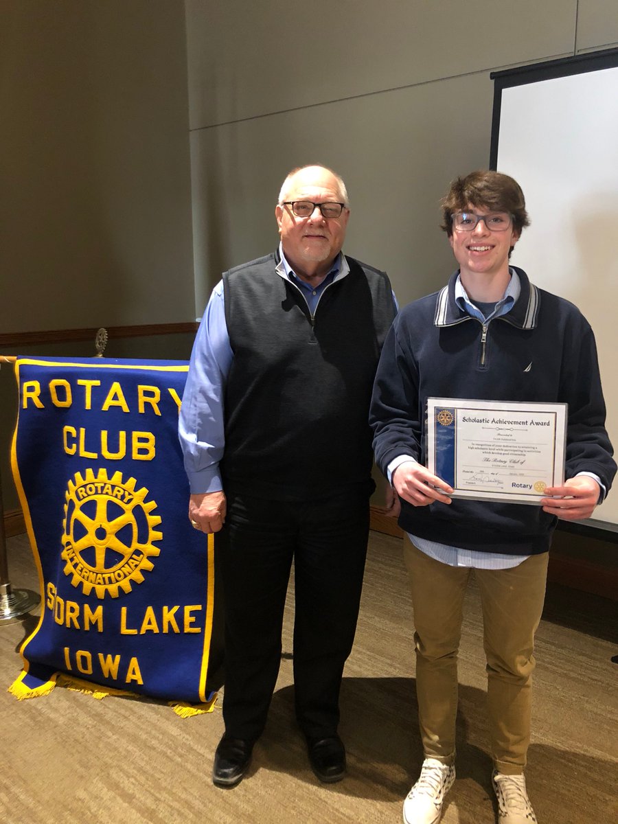 Tyler Dvergsten was The Rotary Club January Student of the Month. Tyler plans to go to the University of Iowa this Fall. Congratulations Tyler!