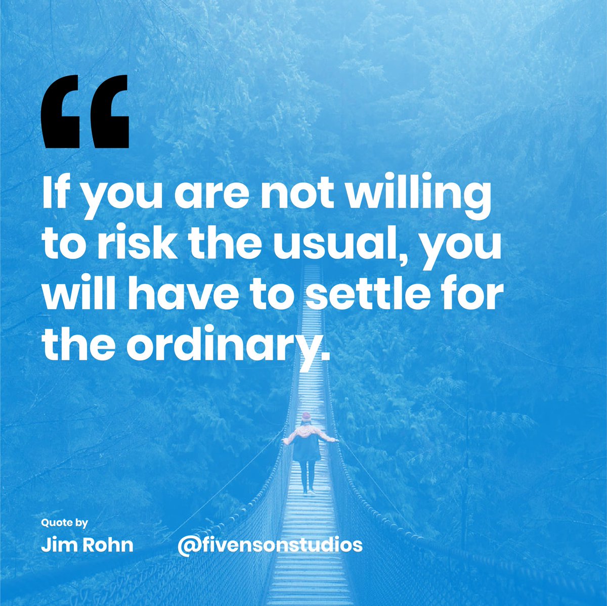 Fivenson_Studio's tweet photo. “If you are not willing to risk the usual, you will have to settle for the ordinary.”— Jim Rohn

#quoteoftheday #businessquotes #smallbusiness #newbusiness #love #business #quote 

Contact Us
#FivensonStudios
https://t.co/3dIwDhykKL
info@fivensonstudios.com
(734) 224-9696 https://t.co/3Pjqj08xKe