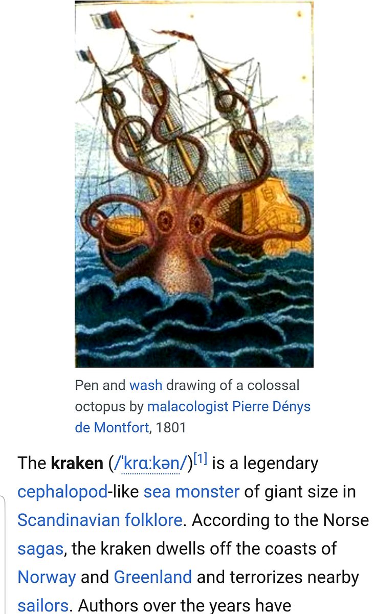 RandiNaughton's tweet photo. So @NHLSeattle_ looking to name their team the Krakens?

Didn't know what it was.
Had to look it up.  Giant sea octopus?
Hey @martinkilcoyne2  isn't that a @DetroitRedWings thing?
Pretty cool.
#LetsGetKraken
#KrakHeads 
#KrakAttack https://t.co/ckoWzRVL8T