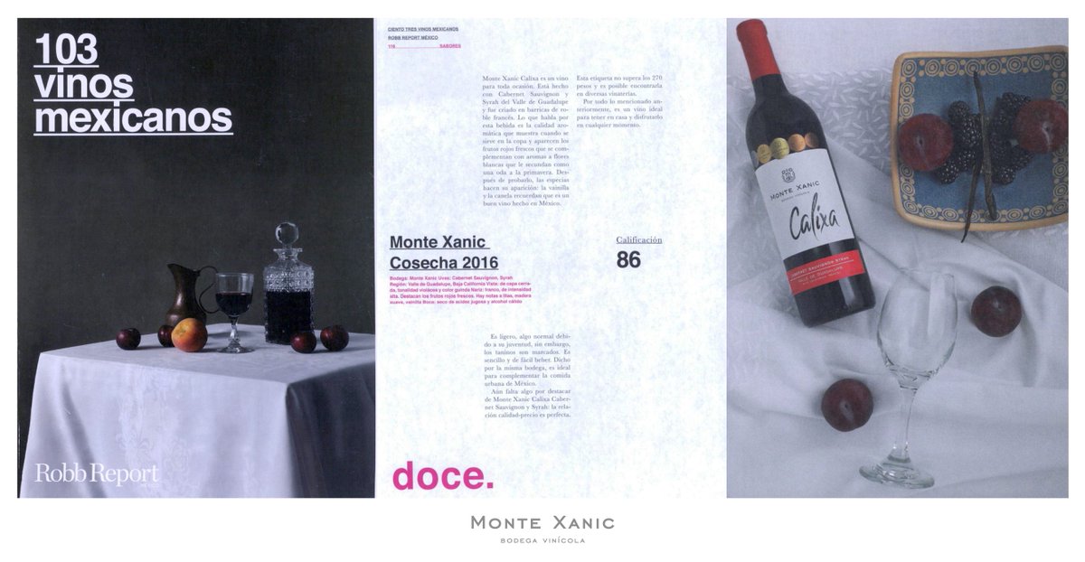 Monte_Xanic's tweet photo. "Lo que habla por esta bebida es la calidad aromática que muestra cuando se sirve en la copa y aparecen los #frutosrojos frescos." @RobbReportMx
#Calixa https://t.co/QR3pVAcQN9