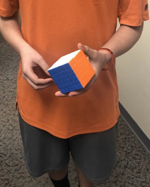 Our Rubik’s Cube club captain was tasked with re-assembling an exploded 6X6. He completed this daunting task in 2 hours!  #EmporiaProud