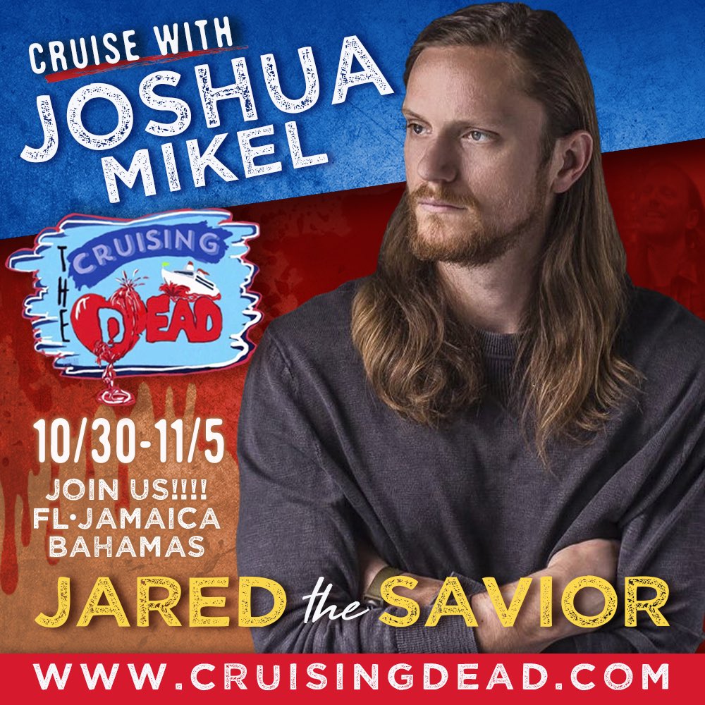 CruisingDead's tweet photo. For all the #WalkingDead fans out there here’s your chance to cruise alongside 
#joshuamikel That’s right! Jared the #Savior -Come party with Joshua and some of your other favs this October on The Cruising Dead https://t.co/NojeXYZhF8