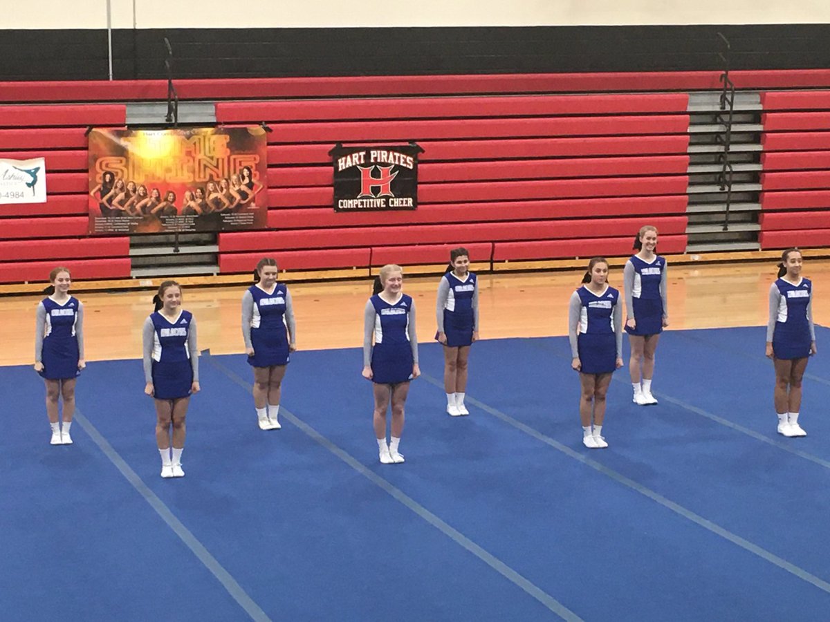 montwildcats's tweet photo. Competitive cheer is in action tonight in Hart! #betrueblue #wildcatpride #letsgocats💙🐾🔥 #cheercats https://t.co/WnHyX5Ak8M