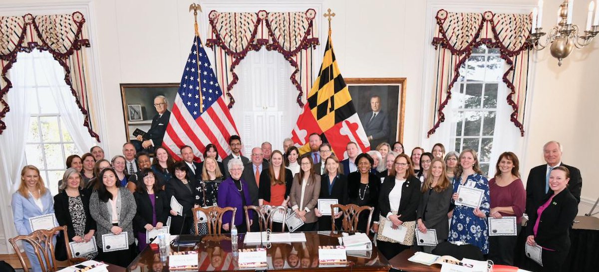 Today, MD's first 40 Certified Climate Change Professionals® were recognized by MD Governor <a href="/GovLarryHogan/">Governor Larry Hogan</a>, <a href="/MarylandDNR/">Maryland DNR</a> <a href="/jeannie_riccio/">Jeannie Haddaway</a> &amp; State Treasurer <a href="/nkkopp/">Nancy Kopp</a>. We celebrate these CC-Ps &amp; the MD state agency team for making this happen! lnkd.in/erWUFkT #CCP #MDClimate