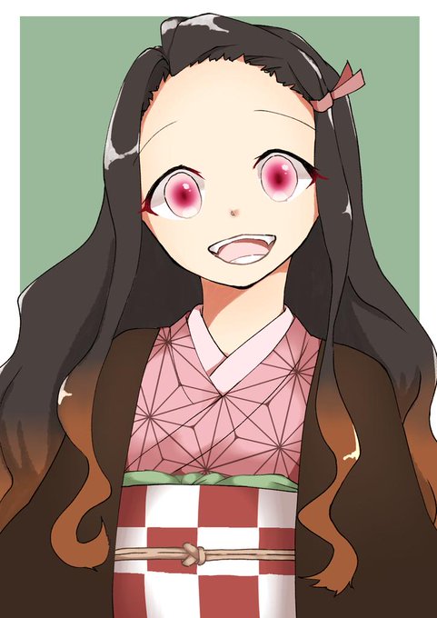 rodlyさんがTwitterに投稿した竈門禰豆子(鬼滅の刃)のイラスト。