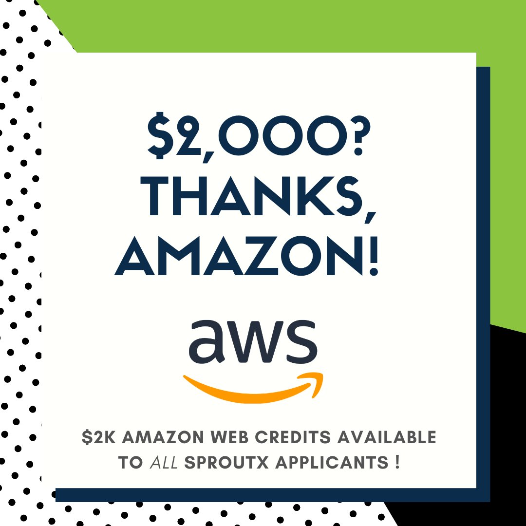 SproutX_'s tweet photo. Public Service Announcement: Our partner @AWSActivate is offering ALL food &amp; agtech founders who apply for #SproutX2020 - $2,000 in #AWS credits to grow their digital footprint. #ThanksJeff ;) >> https://t.co/X0sq8M28UH https://t.co/Ff6C7ZOfxg