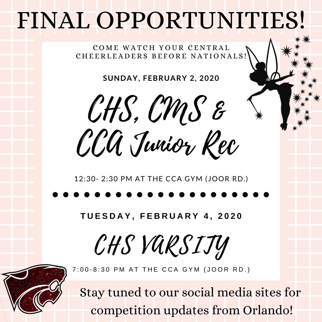 CHSwildcatcheer's tweet photo. 8. More. Days. https://t.co/k43uwTNHqH