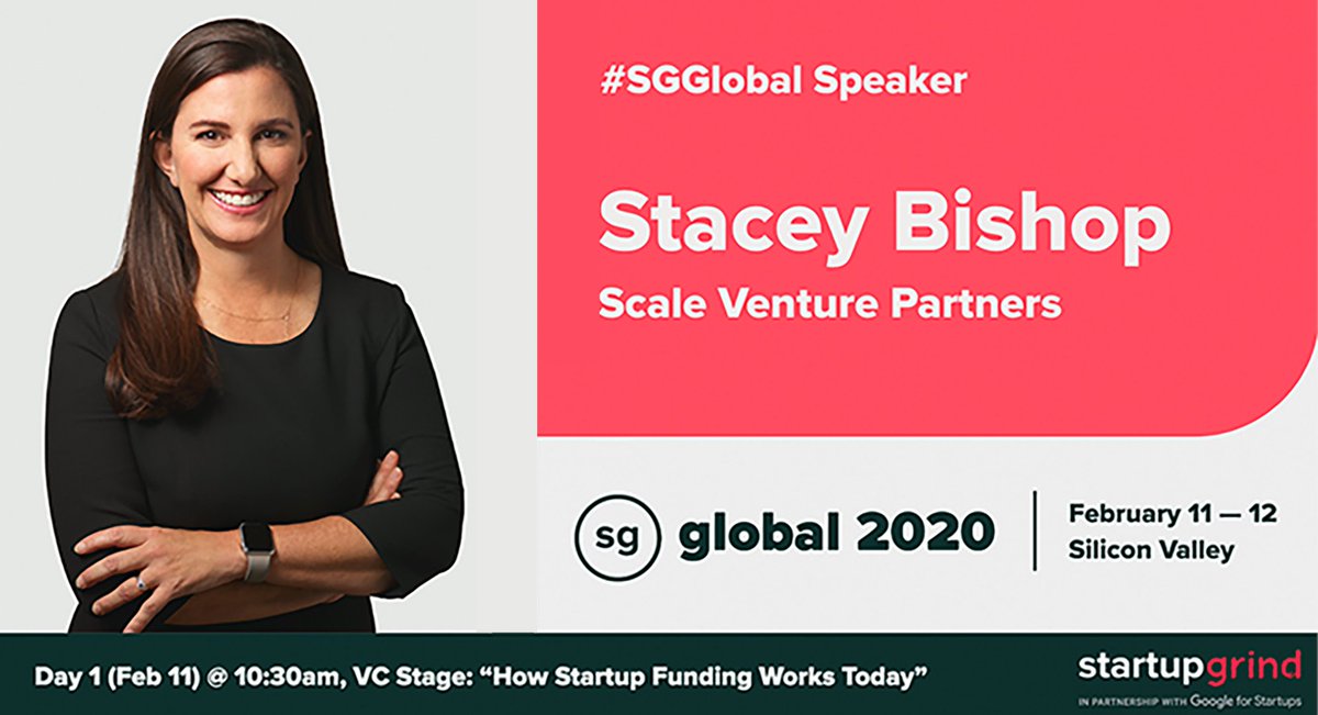 Scale partner Stacey Bishop is appearing at Startup Grind Global to discuss startup fundraising