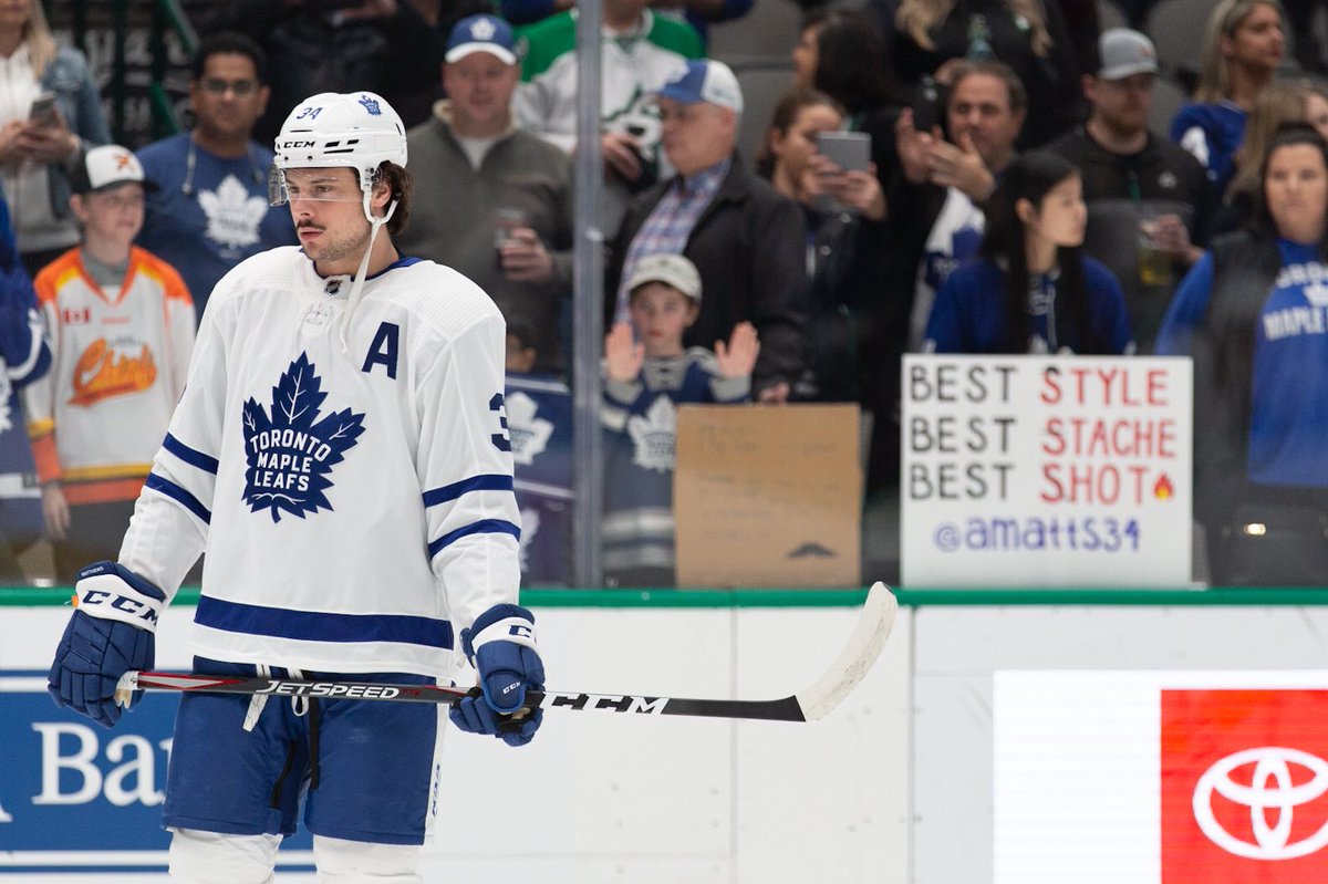 MapleLeafs's tweet photo. Style ✔️ 
Stache ✔️
Shot ✔️
@AM34 has it all 🔥 

#LeafsForever #BellLetsTalk https://t.co/lvqa4diXWy