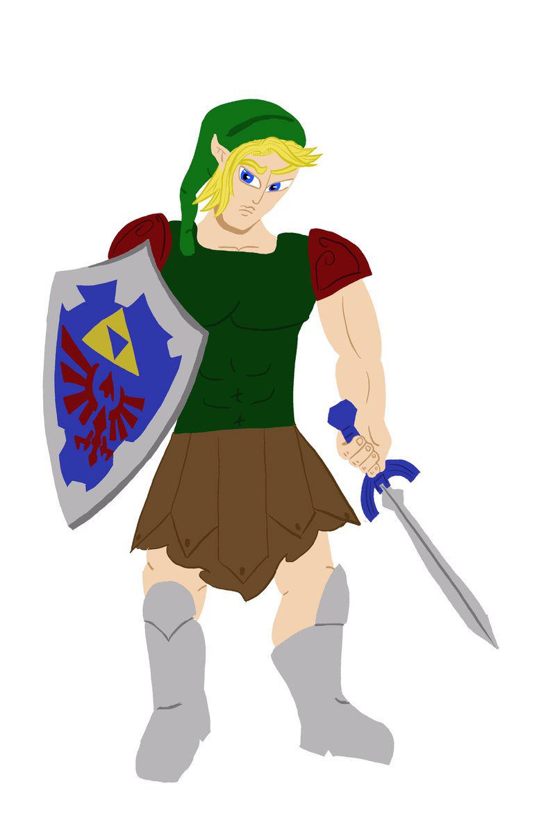 TheCapedCritic's tweet photo. All done! #link #legendofzelda #drawing #nintendo #nooutline #coloring https://t.co/uk3MsSdGRn