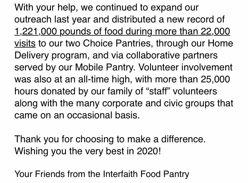 MarchingDodgers's tweet photo. Gratified to support the @InterfaithFoodP as part of the @MarchingDodgers annual banquet this month, donating 296 lbs of food. Spreading the word for this wonderful cause to support Morris County residents in need. #DodgerSpirit #giveback #bandfamily https://t.co/O6BaCH4rO1
