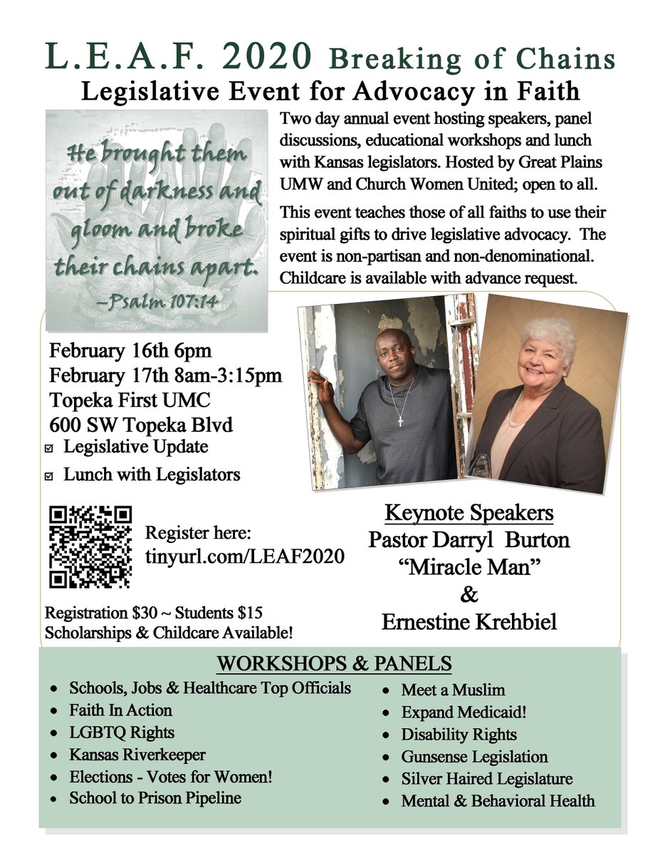 becky_plate's tweet photo. Register today! early registration ends Feb 1st. If you follow me, you are probably interested in many of the topics we will be covering with workshops, speakers and panel discussions. Lunch w/#ksleg. You don't want to miss #LEAF2020! 
https://t.co/v9hEI9hXXW https://t.co/HB9Q2B7P4e