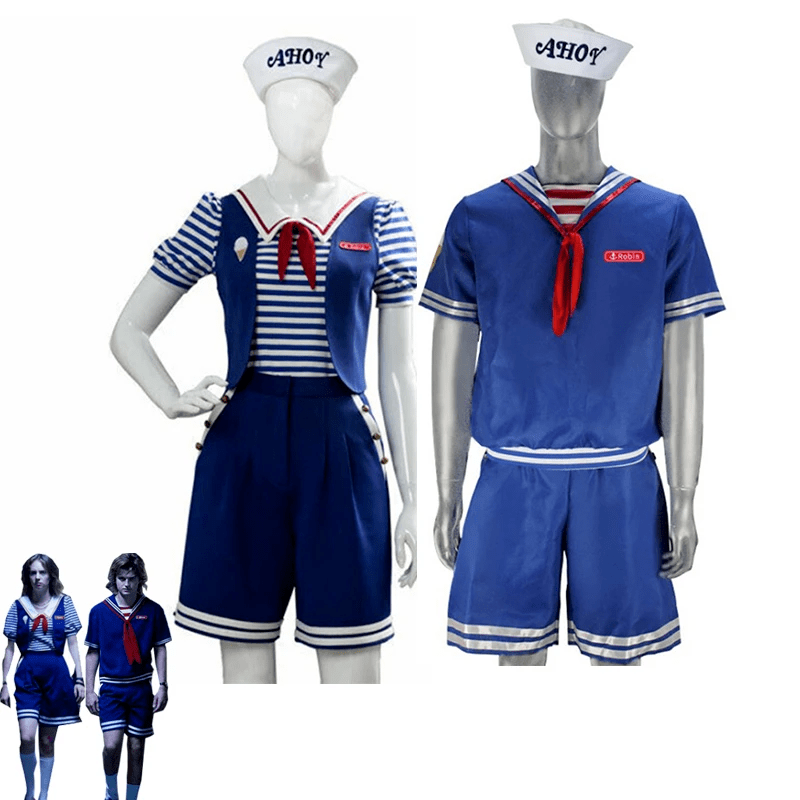CosplayHeadShop's tweet photo. STRANGER THINGS SCOOPS AHOY ROBIN/STEVE HARRINGTON COSPLAY COSTUME

#StrangerThings #scoopsahoy #steveharrington #cosplay #StrangerThingscosplay https://t.co/lj7Kvi4wt8
