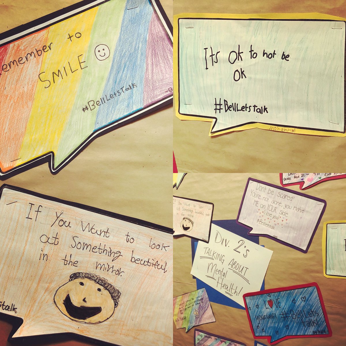 mscathyandre's tweet photo. love starting our Mental Health unit with #bellletstalk 💙 today Division 2 discovered why talking about it is the first step in helping others and ourselves #endstigma it’s okay to not be okay @Surrey_Schools @CunninghamEcole https://t.co/GRjMnitNXs