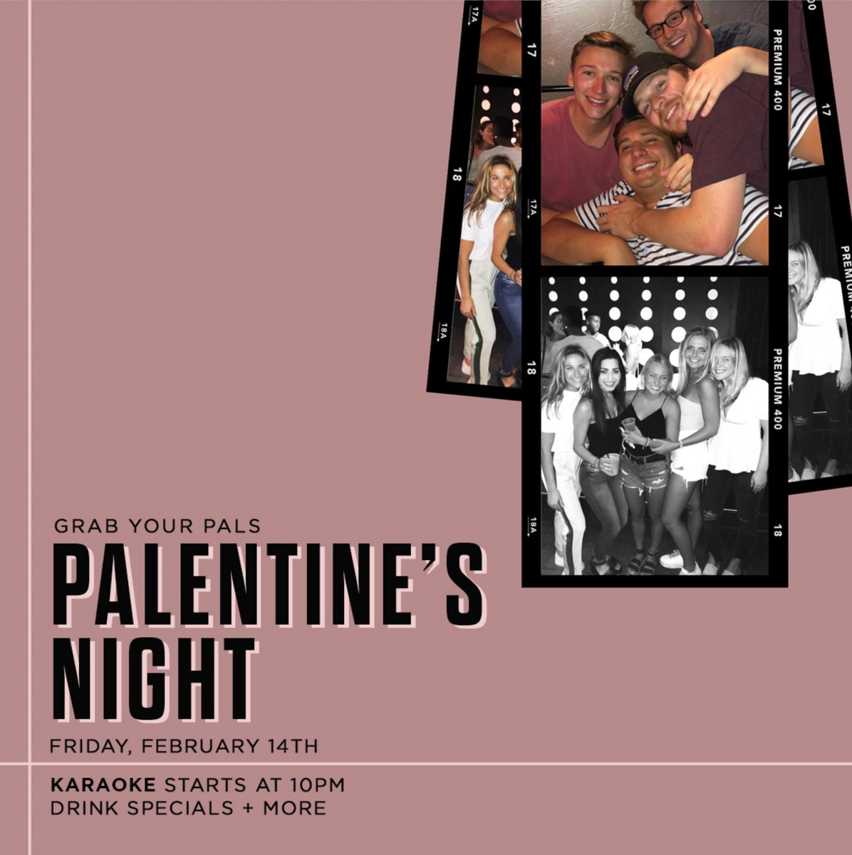 GRAB YOUR PALS💓 🥂💌 We’re celebrating all our best pals at our P A L E N T I N E ‘ S party on Friday, 2/14‼️ Karaoke🎤 drink specials 🍹 &amp; more. Party starts at 10pm. Tag your bffl. #seven47