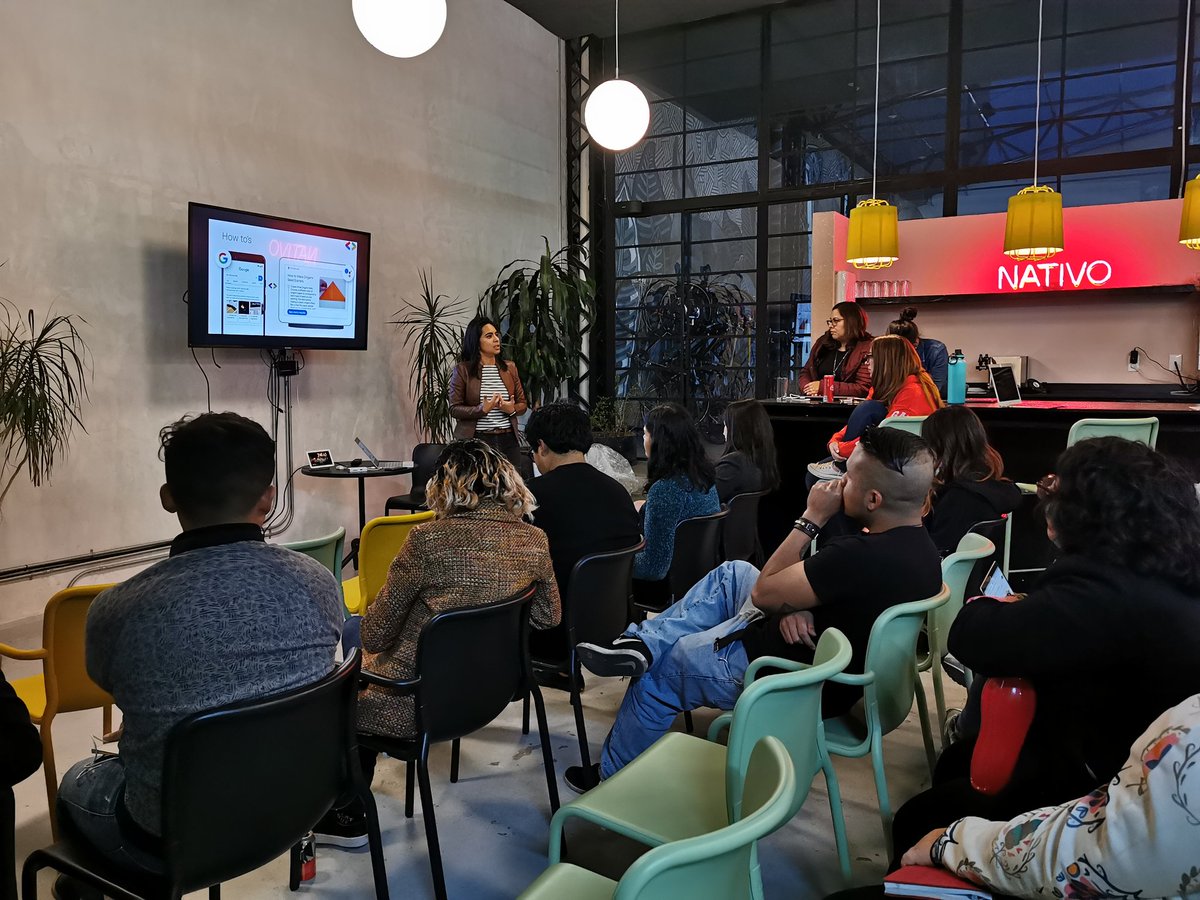 Bedu_Org's tweet photo. Nos encontramos en meetup sobre “El ecosistema del asistente de Google” 😎 en compañía de la comunidad @WomenVoicemx y Karina Alarcón (@LaKariAlarcon) Partner Manager de @googlemexico. ✨ https://t.co/O8xf5TyD5F
