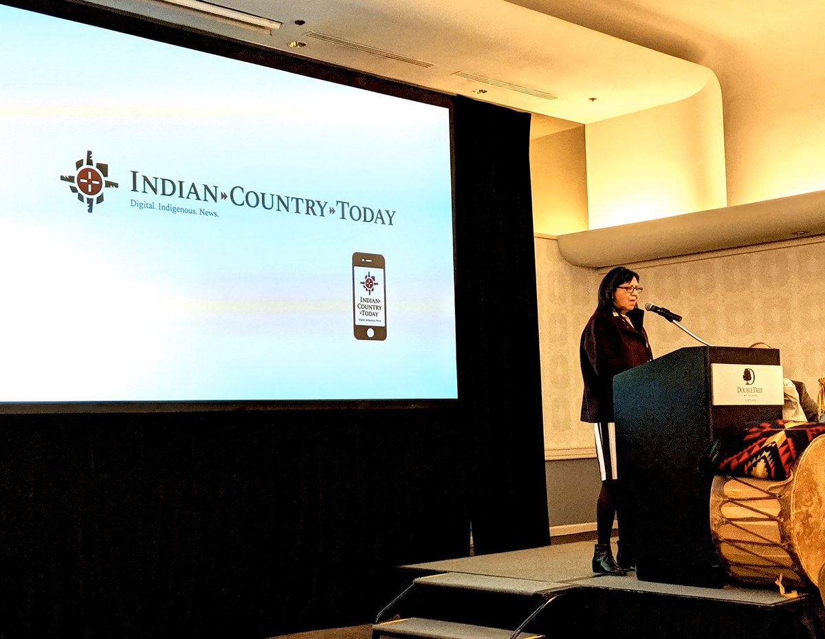 My first speaking gig as president of <a href="/IndianCountry/">ICT</a> was captured by Bridget Ray of <a href="/naahillaheefund/">Na'ah Illahee Fund</a>, taken today @ the Affiliated Tribes of Northwest Indians winter convention. Thanks, Bridget!