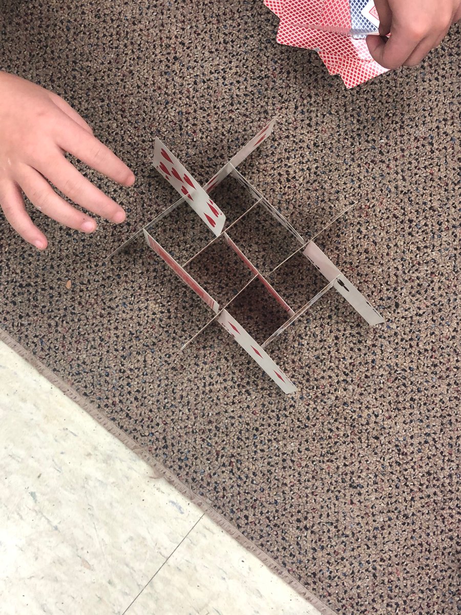 breda_45's tweet photo. What’s makes a strong structure ? Grade 5s explored this with the use of playing cards https://t.co/NbumvZAGxW