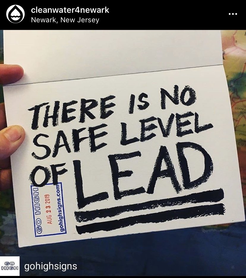 CleanWater4Nwk's tweet photo. Theres No Safe Level of Lead #NoSafeLevelOfLead #WaterIsLife #CleanWater4All #CleanWater4Newark @gohighsigns https://t.co/h1vFUSpsFz