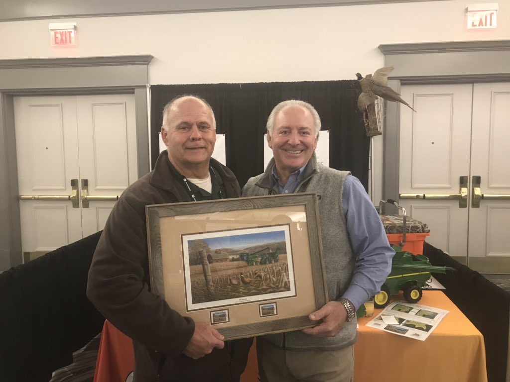 EdMulholland1's tweet photo. A huge shout out to the @pheasants4ever crew manning the booth at #DevelopWithDeere ...absolutely the coolest thing I ever won @FarmrHuntr https://t.co/WjiQnfarQ1
