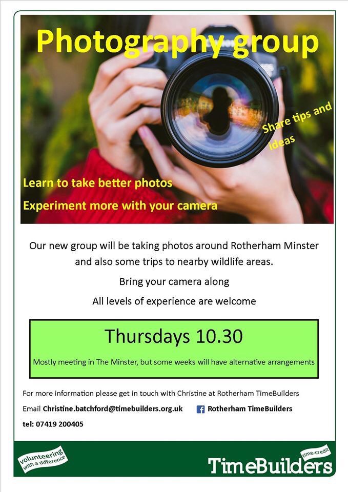 Stag_RosePPG's tweet photo. @Stag_RosePPG @HWRotherham @VARotherham @BeCancerSafe_RB @walkrotherham - want to learn a new skill, improve your technique with your camera 📷 #goodcompany #photography @RothMinster #rotherhamiswonderful  😊📸 https://t.co/Fc9QxtPC1U