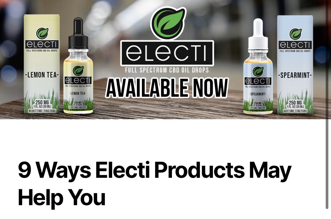 electicbd's tweet photo. Check out our latest blog post under the blog tab of our site! We hope you are all having a great new year so far! #electi #electicbd #cbd #wellness #health #hemp https://t.co/fpqeAfUbZB