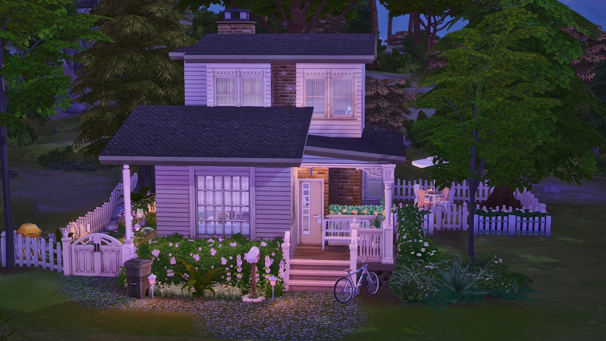littlestbuilds's tweet photo. The Tiny Home of My Dreams! 💜

🏡 60 tiles
🛠 20x20 lot
💰§ 68,027 Simoleons

- 2 Bedrooms &amp; 2 Bathrooms
- Large fenced in back yard
- Botanist’s Garden
- Small pond 

Download here! ⬇️
https://t.co/6UhnqHblHu

#ShowUsYourBuilds #TheSims4 https://t.co/eEFO3Uk9D3