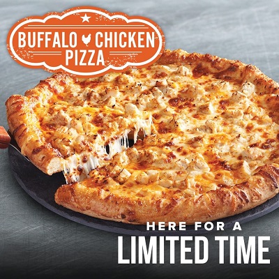 HauntedGameCafe's tweet photo. The wait is over… Buffalo Chicken Pizza is BACK! https://t.co/8PO44Zlvvk