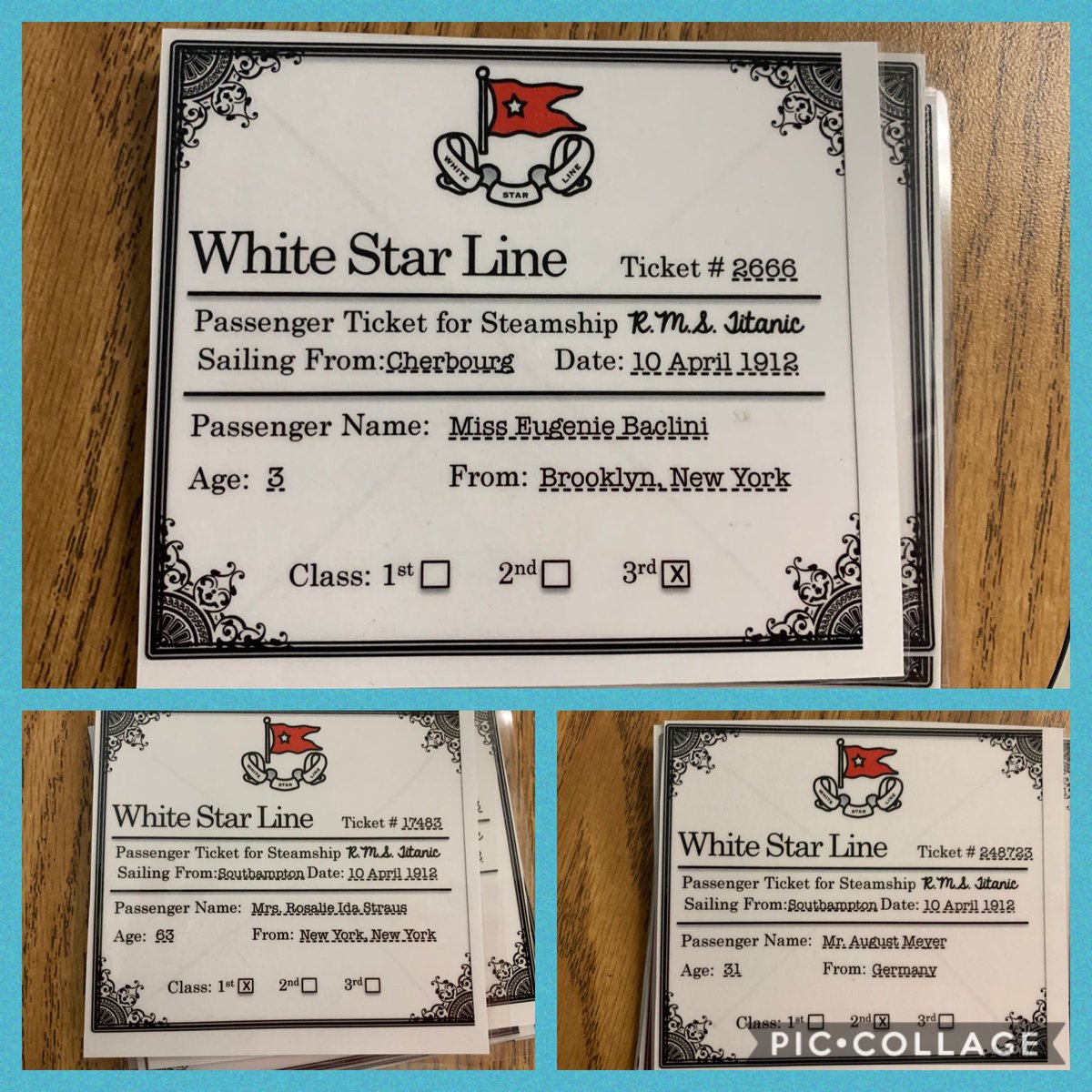 denisemaye3rd's tweet photo. Welcome aboard the RMS Titanic 🚢 
We boarded our “titanic” with an actual passenger’s info on their ticket! The expression on their faces were PRICELESS!!💚💙💛
#thatssomertz #roomtransformation 
#learningmadefun
@EicholdMertzMST @MDuBoseAdams https://t.co/dd0gWTVjSM