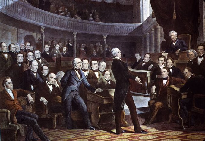 TammiMinoski's tweet photo. #OTD 1850: Kentucky Senator #HenryClay introduced eight resolutions which were later passed as five laws dealing with the issues of #slavery, and led to #California entering the Union as a free state. https://t.co/BT99z6KfFf #CompromiseOf1850 #USHistory #Twitterstorians https://t.co/RmH9j4u1ia