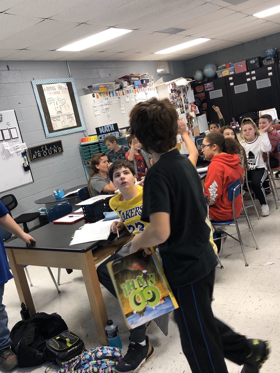 Decided to try the Kagan Structure - One Stray today. This was a great way for students to review for their math test, while still getting to move around, work with other classmates, and discuss the questions and teach if needed. <a href="/WestViewVols/">West_View_School</a>