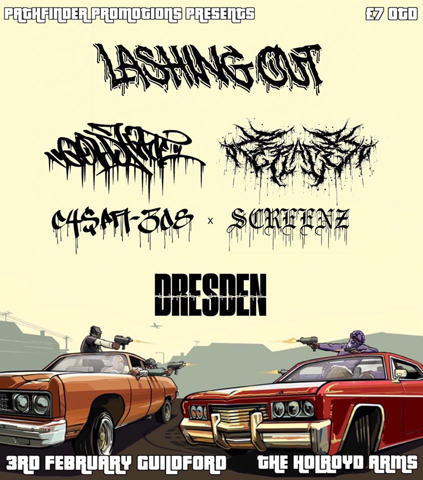 Monday 3rd of February // Holroyd Arms, Guildford

Come early to see the only band on the bill without a dripping logo.