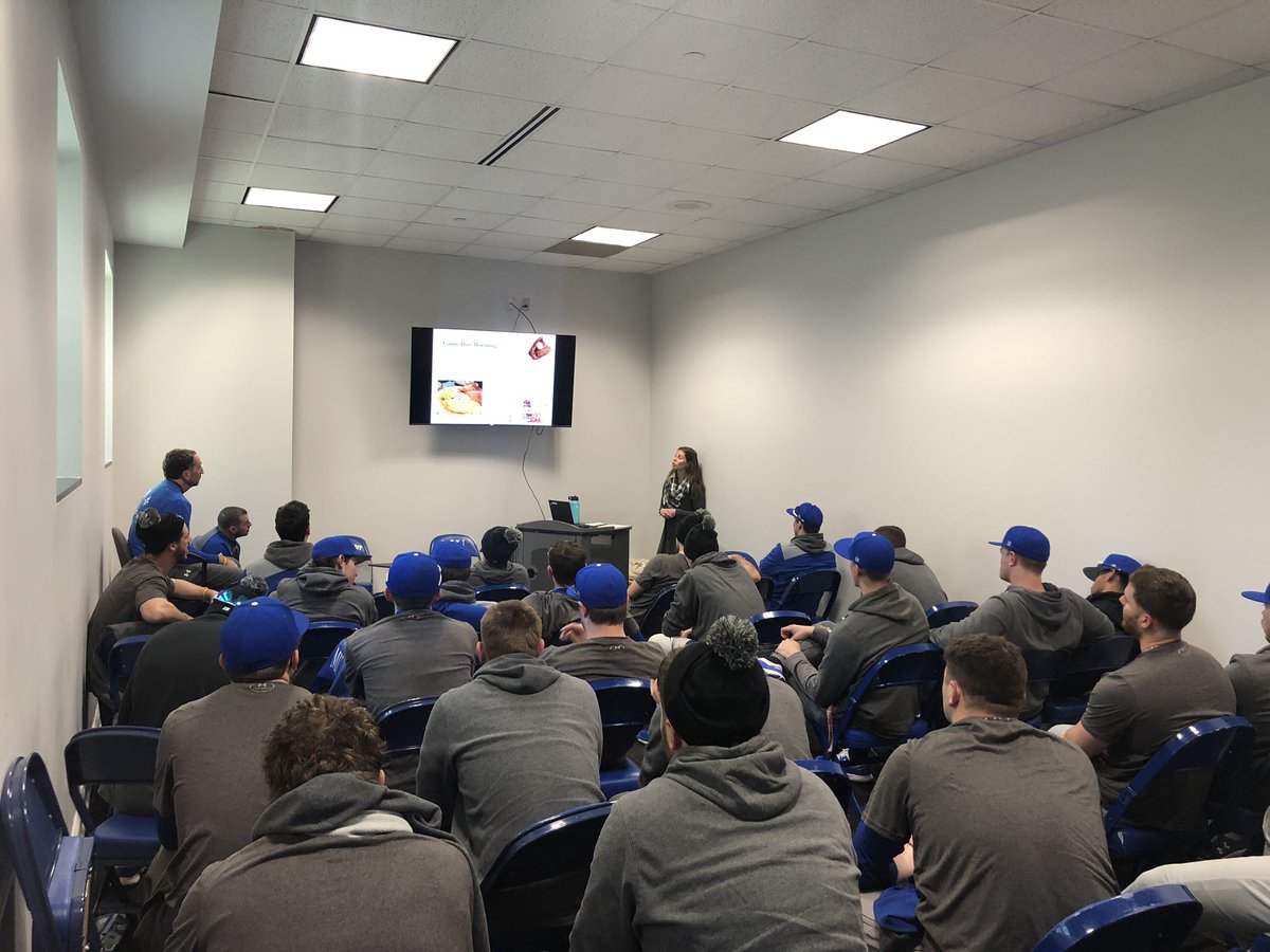 MarymountBASE's tweet photo. A great day of practice capped off with a presentation by Ms. Hayes, our @Marymountdining @sodexoUSA dietician! #FuelLikeAChampion #EverythingwithIntent https://t.co/FRkXMSLiml