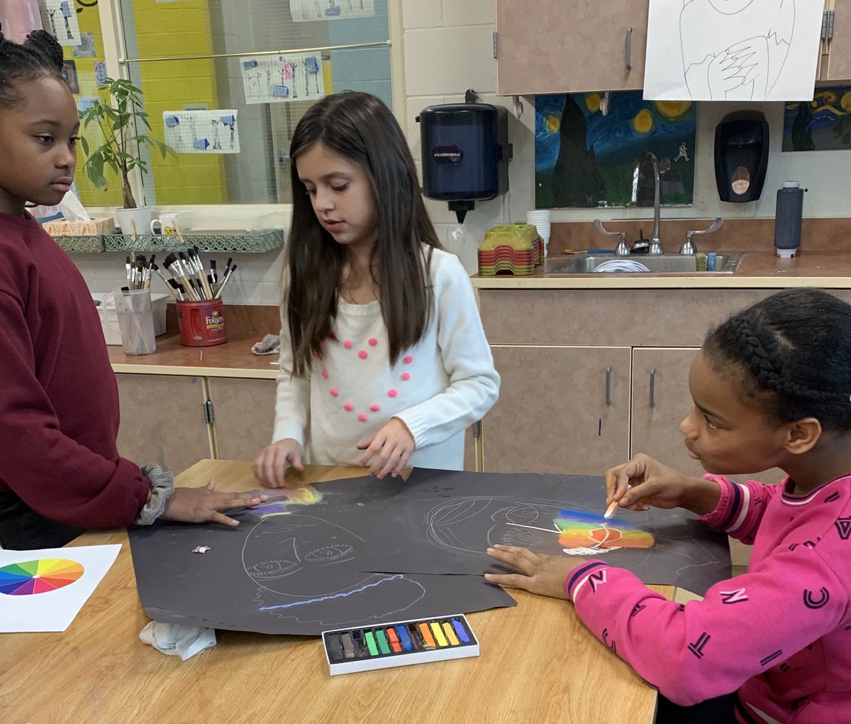 jenhaught's tweet photo. “Chalk” it up to some great art 
#proudartteacher https://t.co/nCaDoIJOoo