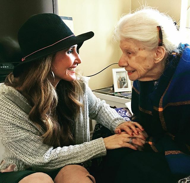 amyscruggssd's tweet photo. No words needed.  Lovin today’s visit with grandma months after her 100 bday. https://t.co/oRG1Rox2uk https://t.co/lw9xRY8HNi