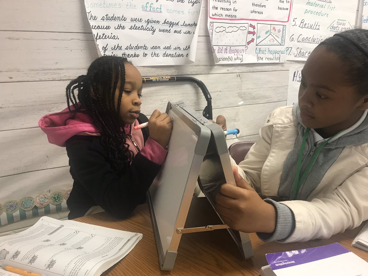NajulaT's tweet photo. Room 1807 @PeytonForestES 5th grade tigers are actively growing their working vocabulary AND critically thinking while solving math application problems thanks to the generous donors at @DonorsChoose! #PeytonForest @peytonprincipal #believe https://t.co/gmmDNOlALi