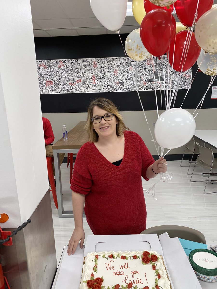 CarlySellaro's tweet photo. @CassieHermanTGT had her last day at Target today so bitter sweet. Thank you for being an amazing peer and friend. Your future is bright! We will all miss you here at #T1378. https://t.co/2sbru0OOsp