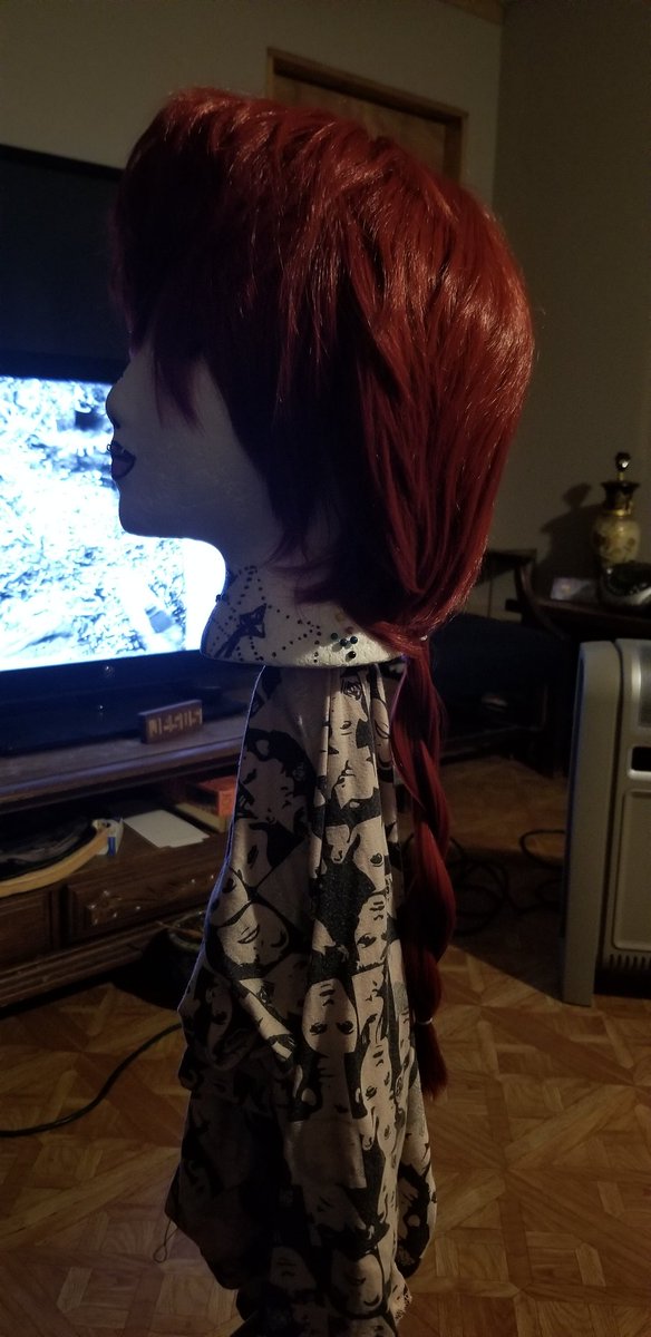 AsherRoseCos's tweet image. But a simple braid and fluffing the front of the wig, Ranko will be done! #cosplayplanning #ranma #wigwork