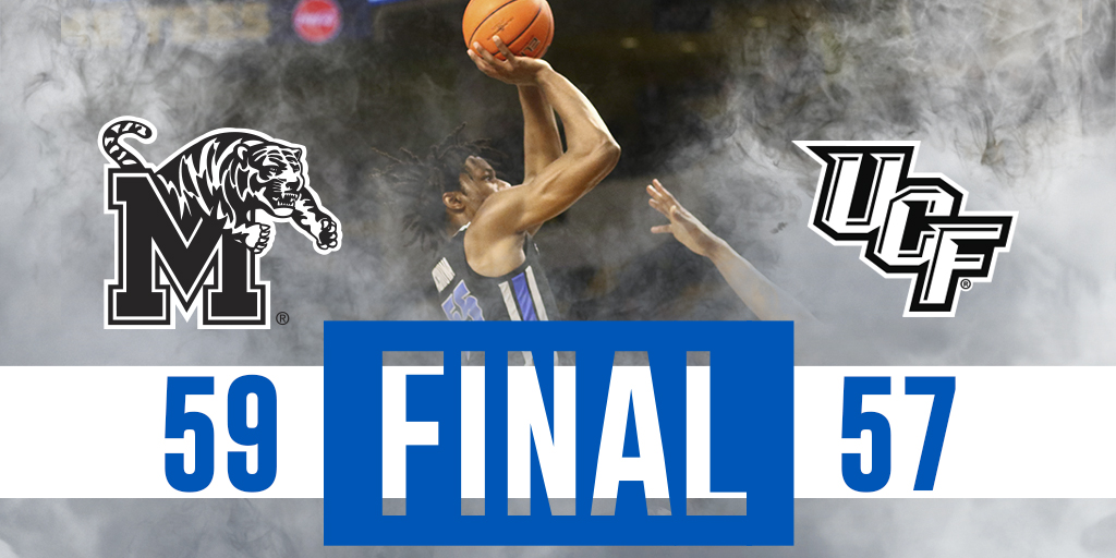 Memphis_MBB's tweet photo. FINAL | Tigers win! 

Memphis turns in the road victory behind @PreciousAchiuwa's 11th double-double of the season and @Lancegreek's career-high 20 points!

#GoTigersGo https://t.co/Amq11nsd9K