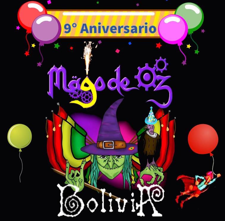 Hoy es el 9no aniversario de Mägo de Oz Bolivia, gracias por el apoyo durante estos 9 años ininterrumpidos.
Como siempre festejaremos con eventos en las próximas semanas, también realizaremos sorteos de material original de mago.
Gracias a todos... ¡Hasta que el cuerpo aguante!