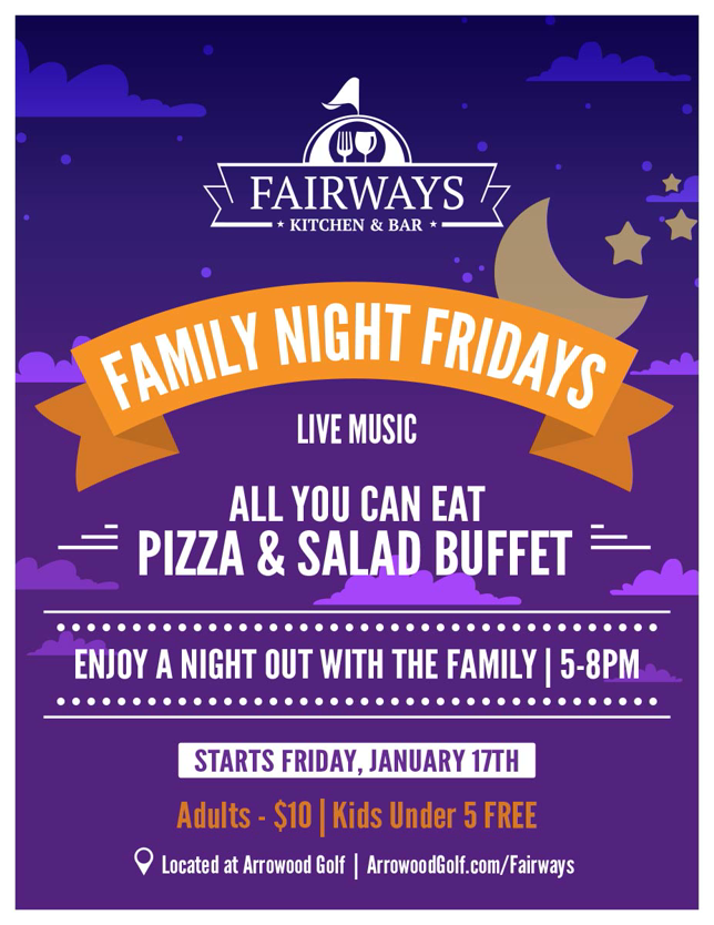 GolfArrowood's tweet photo. Come join us for all you can eat pizza and salad buffet, Live Music! 🍕 https://t.co/OSGr8snBVT