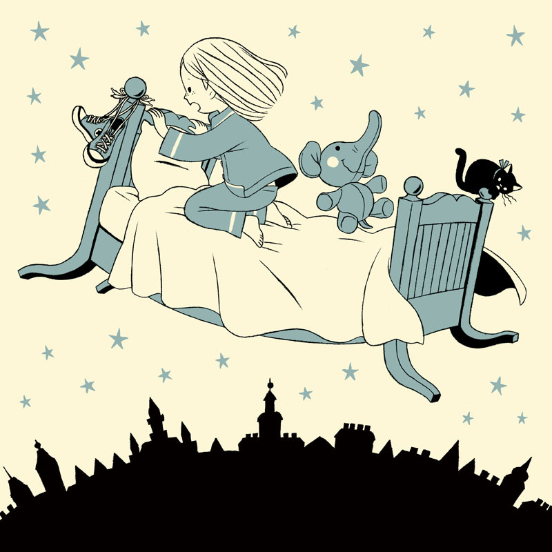#画力ビフォーアフター
2010年に描いた夢の世界に旅立つ子供と、2019年に描いた夢の世界に旅立つ子供。 