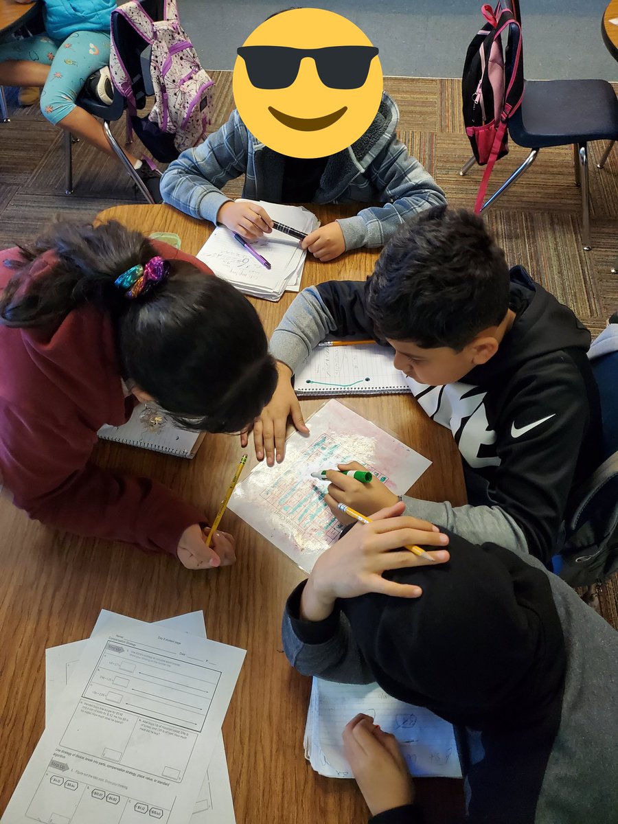 Ivette_RRISD's tweet photo. We had so much fun solving some Esti Mysteries today.  Kids were SO excited for the big reveal! Student engagement, collaboration skills, communication skills, and opportunities for all abilities! #5thDualLanguage #Reasonability  @EMathRRISD @SteveWyborney @UnionHillRRISD https://t.co/K2QZIkI2jD